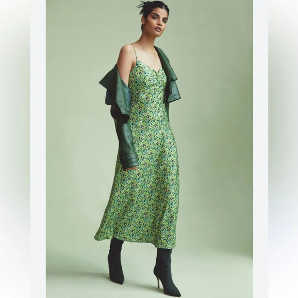 Favorite Daughter The Envy Slip Dress Green Floral Size M, L - Picture 15 of 15